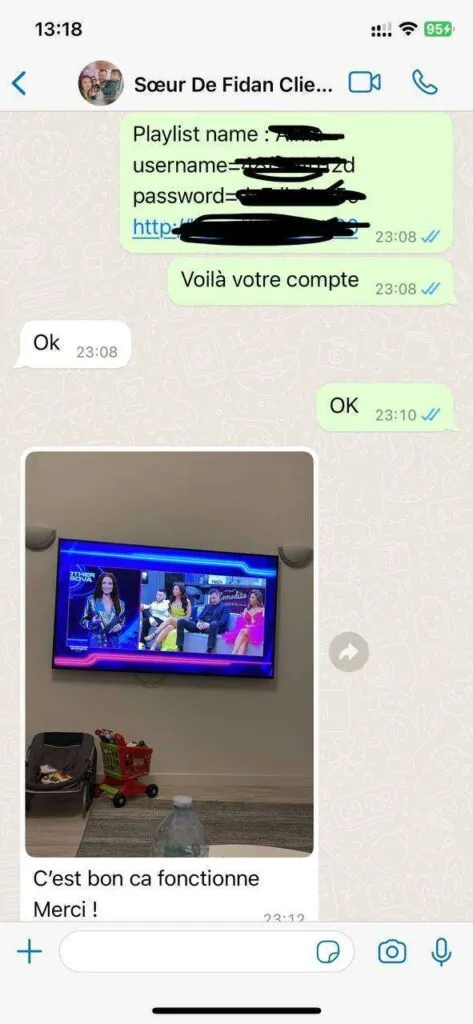 vixeo tv verified customer WhatsApp feedback and activation confirmation screenshot 6